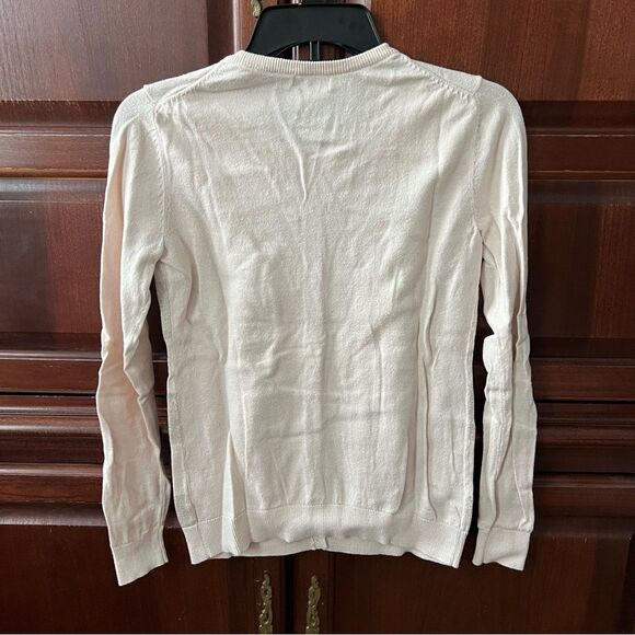 Old Navy Light Pink & Gold Striped Button-Down Cardigan Sweater XS - Picture 4 of 4